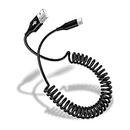USB A to USB C Car Charger Coiled Cord for iPhone 15/15 Pro Max/15 Plus,6FT Android Auto Retractable Type C Cable Fast Charging for Samsung Galaxy A15 A54 5G,S24,S23 Ultra,A14,A25,S22,S21,S20,Pixel 8