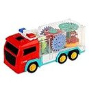 Spielzeug-Feuerwehrauto | Sirene Sound Universalrad Batteriebetriebener Spielzeugtransporter | Verschleißfeste Spielzeugfahrzeuge für Kinder von 3 bis 5 Jahren, Weihnachtsgeburtstagsgeschenke für Jung