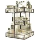 360 Degree Rotation Perfume Tray/ Glass Organizador de Perfumes /Skincare brass