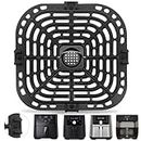 Air Fryer Grill Plate for Instant Pot Vortex Plus 6 in 1 6 QT Gourmia GAF735 6 QT Air Fryer, Air Fryer Accessories Replacement Parts Tray Grill Pan Crisper Plate Rack, Dishwasher Safe