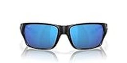 Costa Del Mar Men's Tailfin Sunglasses, Matte Black/Blue Mirrored 580g, 60 mm