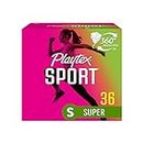 Playtex Sport Tampons with Flex-Fit Technology, Super, Unscented - 36 Count