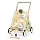 Wooden Baby Push Walker and Toddler Pull Learning Activity Toy - Develop Motor Skills & Creativity - Multiple Activities Center for 1-3 Years Old Boys and Girls…