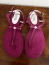 Women's Michael Kors Size9.5 Hot Pink Thong Sandals Espedrille shoe- Brand New