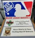 🔥 L👀K 3 MLB Major League Baseball Cardboard Fan Shop Signs 30" Long - Man Cave