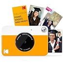 Kodak PRINTOMATIC Digital Instant Print Camera (Yellow), Full Color Prints On Zink 2x3 Sticky-Backed Photo Paper - Print Memories Instantly