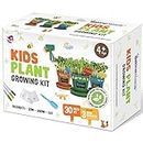 Baking Wizards Kids Garden Plant Growing Set, Personalise & Decorate with A Set Chalk Pens and Labels Plus Fairy, Unicorn, Dinosaur Stickers - Suitable Gift for Boys & Girls Age 4 to 10