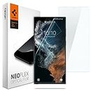 Spigen NeoFlex Protection écran compatible avec Samsung Galaxy S22 Ultra, 2 Pièces, Résistant aux Rayures, TPU Film, Liquid Installation, Film Protection écran