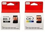 Printhead BH-7 Black & CH-7 Colour Compatible with Canon Printer G Series G1000, G2000, G3000, G4000 Printer Black + Tri Color Combo Pack Ink Cartridge