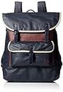 Fred Perry Men's Coated Canvas Back Pack, Maroon/Navy/Twill, One Size