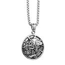 XJruixi Items Gothic Mens Stainless Steel Coin Biker Skull Punk Pendant Necklace Chain Accessories