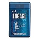 Engage ON Cool Marine Pocket Perfume For Men, Citrus & Fresh Fragrance Scent, Skin Friendly Perfume for Men Long Lasting Smell, 18 / 17 ml