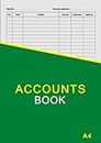 Accounts Book - Self Employed: Simple Book Keeping Account Book for Small Business, Sole Trader | A4, 100 Pages | Daily/Weekly Accounting Ledger Books ... Income and Expenses Records, etc. - Green