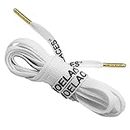 Loop King Laces 1 Pair Off White Style Shoe Laces with Gold Tips, White, 7-10 Eyelets / 140cm / 55"