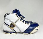 Zapatos de baloncesto Nike Zoom Lebron 5 para hombre 9,5 oro olímpico azul blanco - ¡USADOS!