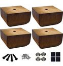 Sofa Legs Square Bed Feet 2 inch Wood Replacement Leg for Furniture Set of 4, Da