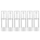 longway 1 Oz 30ml Clear Airless Cosmetic Cream Pump Bottle Travel Size Dispenser Refillable Containers/Foundation for Shampoo (Pack of 6)