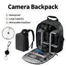 Travel Digital Camera Backpack For Flash Lens Case Equipment Storage Bag Grey