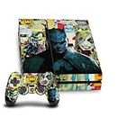 Head Case Designs Officially Licensed Batman DC Comics Torn Collage Logos And Comic Book Vinyl Gaming Skin Decal Compatible With Sony PlayStation 4 PS4 Console and DualShock 4 Controller Bundle