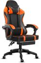 Gaming Chair with Footrest, PU Leather Video Game Chairs for Adults