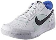 NIKE Nikecourt Zoom Lite 3, Women's Sneaker, White Black Barely Green Medium Blue, 11.5 UK