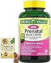 Spring Valley Mini Prenatal Multi + DHA Softgels, 120 Count - Complete Multivitamin/Multimineral Supplement with Omega-3 Fatty Acids EPA and DHA + 'Healthy Life, Simple Choices: Guide' (2 Items)