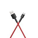 Xiaomi Mi Micro Usb 100Cm Braided Cable Red Micro Usb/Type B|Tangle Free |Sturdy Built With Kevlar Protection|480Mbps Speed|Supports All Type B Mobiles & Accessories