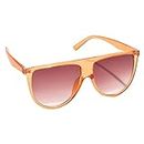 Haute Sauce Women Tinted Lens Orange Colour Oversized Sunglasses | Goggles, Shades, Eyewear, Chasma, Glares for women | accessories for women | Cool, Funky, Stylish ladies sunnies | Oversized Frame