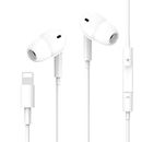 In-Ear Kopfhörer mit Kabel für iPhone [MFi-Zertifiziert] HiFi Audio Stereo Anschluss Ohrhörer mit Mikrofon und Lautstärkeregler kompatibel mit iPhone 14/14 Plus/14 Pro Max/13/12/11/SE 2020/XS/XR/X/8/7