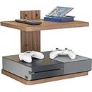 WALI Floating TV Shelf, Holds Up to 22lbs, Wooden Wall Mounted Shelves Under TV Shelf for DVD Players, Cable Boxes, Routers, Game Consoles, Living Room Decor Accessories (CS202N), 2 Shelves