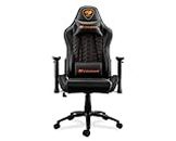 COUGAR Outrider Comfotable and Durable Gaming Chair with High-Density Shaping Foam, Steel Frame, Metal Base, Reclining Backrest, Perforated Premium PVC Leather - (Black)