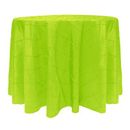 Ultimate Textile Embroidered Pintuck Taffeta 114-Inch Round Tablecloth Apple Lime Green Polyester in Gray/Green | 114 W x 114 D in | Wayfair