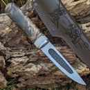 Cuchillo Yakut, cuchillo forjado para caza y pesca (ACERO X12F1) #330