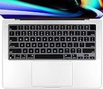 Oaky Premium Keyboard Skin Cover Compatible with MacBook Air 13.6 inch M2 A2681 2022 & MacBook Pro 14/16 inch M1 Pro/Max A2442/A2485 2022 2021 Keyboard Protector - Black
