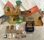 Lot Calico Critters Lakeside Lodge Adventure Treehouse Gift Set Incomplete Car