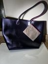 Bed Bath and Body Works Navy and Violet Tote Bag NWT Comes With Coin Purse