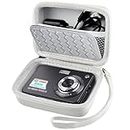 Carrying & Protective Case for Digital Camera, AbergBest 21 Mega Pixels 2.7" LCD Rechargeable HD/Kodak Pixpro/Canon PowerShot ELPH 180/190 / Sony DSCW800 / DSCW830 Cameras for Travel - White