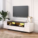 Modern High Gloss LED TV Stand  for up to 75-inch 80inch TVs, with Large Storage