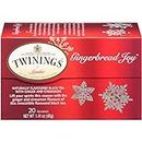 Twinings Gingerbread Joy Holiday Tea Bags | Black Tea with Ginger & Cinnamon | 20 Count (Pack of 6)