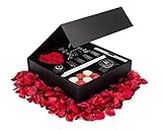Romance-in-a-Box Romantic Gift Box by Romance Helpers | Romantic Decorations for Special Night | Romantic Basket with Candles and Rose Petals