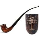 10.2'' Long Tobacco Smoking Pipe Magic Tree, Tolkien - (26cm) for 9mm Filter. Worldwide Shipping.