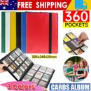 Trading Card Binder Premium 9-Pocket Trading Card Album Folder 360 Cards Case AU