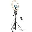 Sensyne 12" Ring Light with 67in Selfie Stick Tripod, Circle Light for Live Stream/Video Recording/TikTok, Compatible with All Phones and Cameras