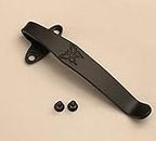 Flat Black Titanium Deep Carry Clip For Benchmade Infidel 3300 Mini-Infidel 3350 OTF with Swallowtail Butterfly