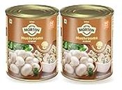 Morton Mushrooms in Brine | Rich in Protein & Fibers | Gluten Free, Non GMO | No Added Preservatives & Colours | Fresh Mushrooms - 800gm (Pack of 2)