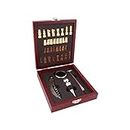 Msa Jewels 4 pcs Wine Chess Gift Set, Wine Bottle Opener Tool Kit with Chess Set Gift Box Best Bar Wine Accessories and Gifts