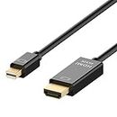 T Tersely 4Kx2K Mini DisplayPort DP to HDMI Cable, 1.8M/6Ft Mini DisplayPort to HDMI AV HDTV Adapter for Apple iMac Mac Pro MacBook Air - Black