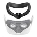 VR Face Cover Silicone Case Face Cover for Oculus Quest 2 / Meta Quest 2 : Replacement Face Pad Mask, Sweatproof, Washable, Light Blocking VR Soft smooth Accessories Headset-5 Years warranty (Black)