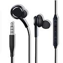 Earphone for Apple iPhone 6s Universal Wired Earphones with 3.5mm Jack Hi-Fi Gaming Sound Music Stereo Sound Noise Cancelling Original High Sound Quality Earphone - (Black, RV.J, A_KG)