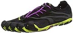 Vibram FiveFingers V-Run, Chaussures Multisport Outdoor Femme - Multicolore (Black / Yellow / Purple), 41 EU